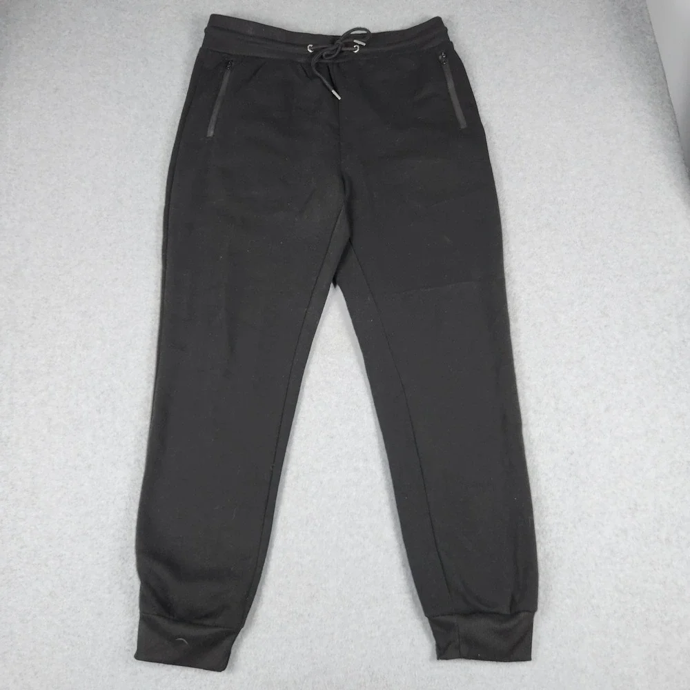 Pure Champ Joggers Pants Mens XL Black Fleece Athletic Drawstring Waist Tapered